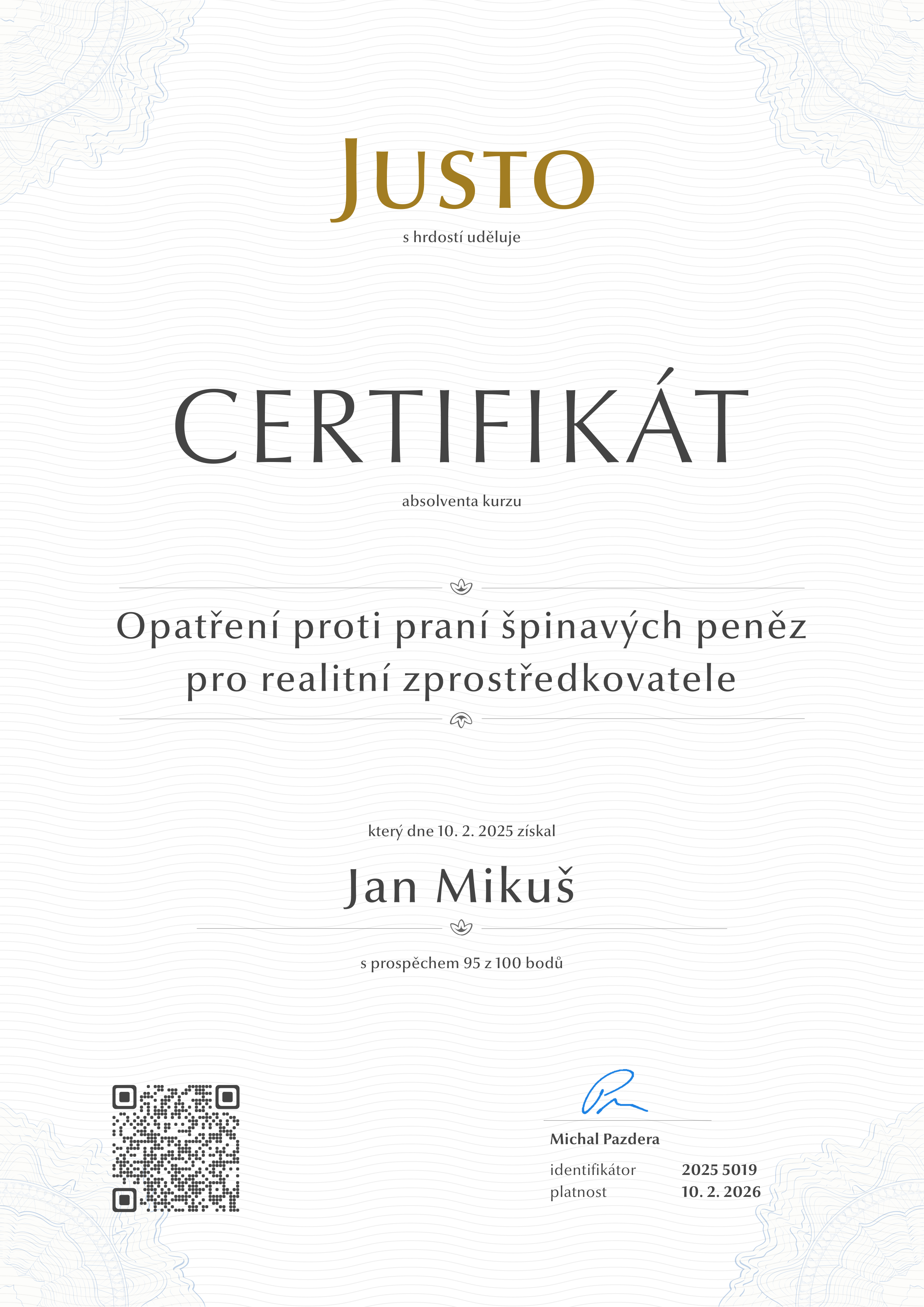Certifikát