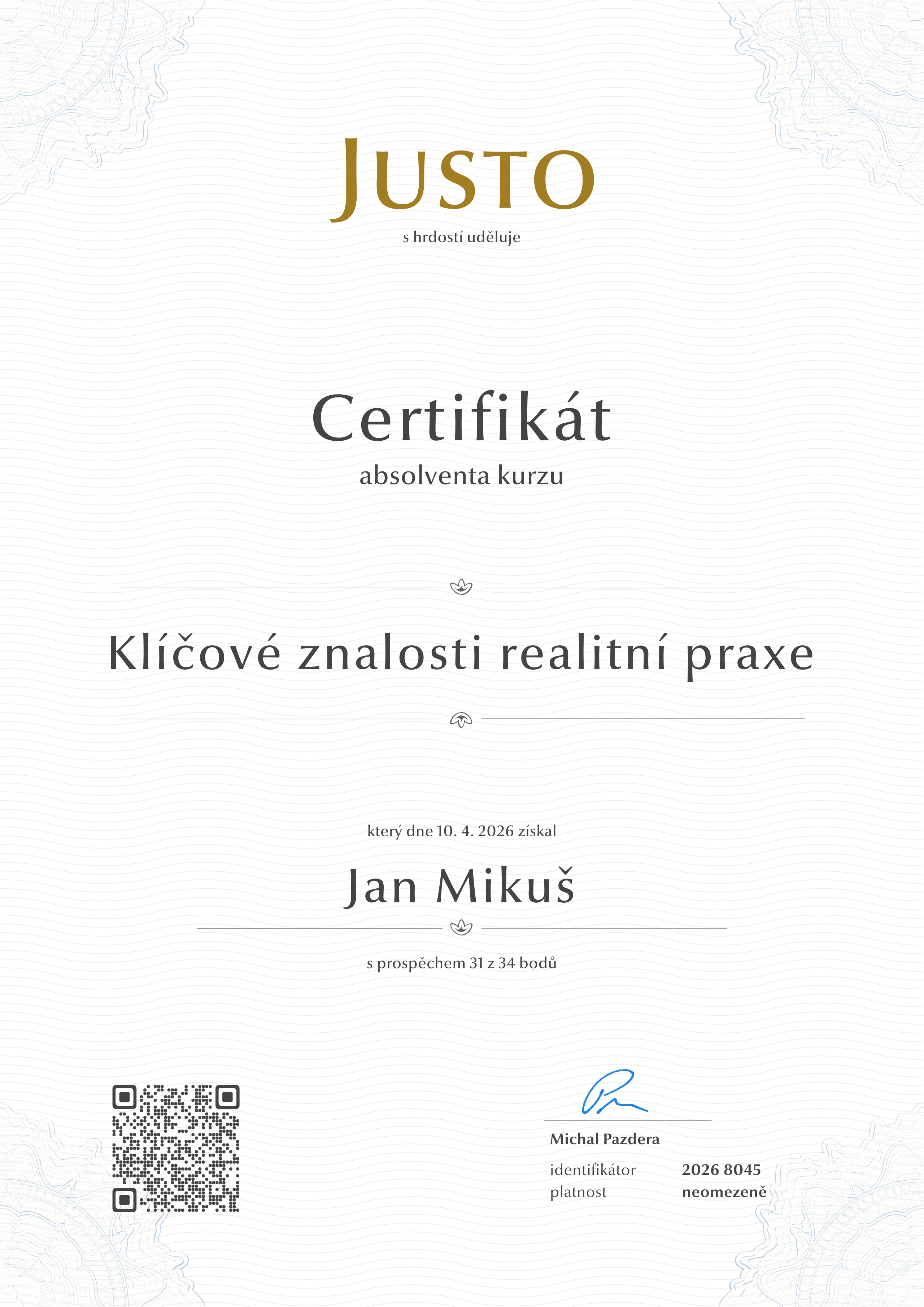 Certifikát